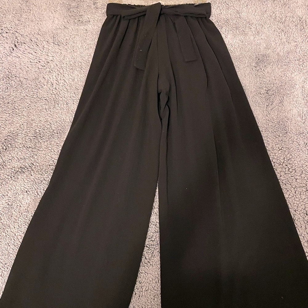 Black High Waisted Wide Leg Pants
